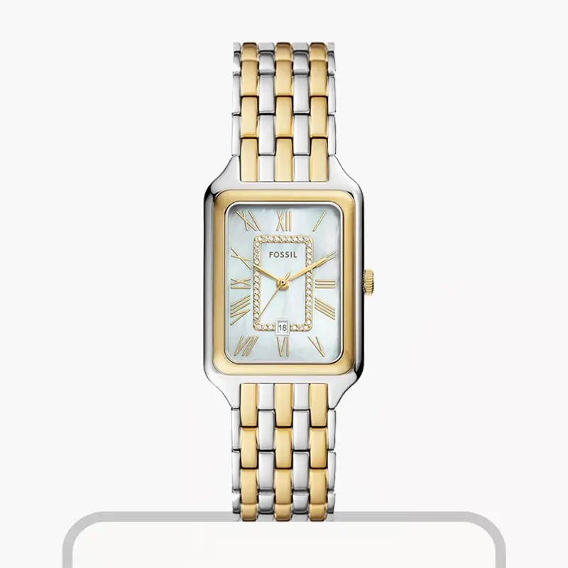 Fossil Raquel Quartz White MOP Dial Two-tone Ladies Watch- ES5305